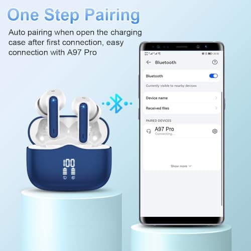 Wireless Earbuds Bluetooth 5.4 with HiFi Stereo Bass, 40H In‑Ear Earphones — view 5