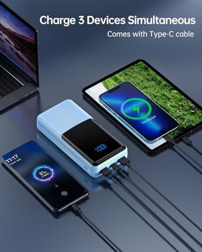 Coblob Power Bank 27000mah, Powerbank Fast Charging with Usb C — view 2