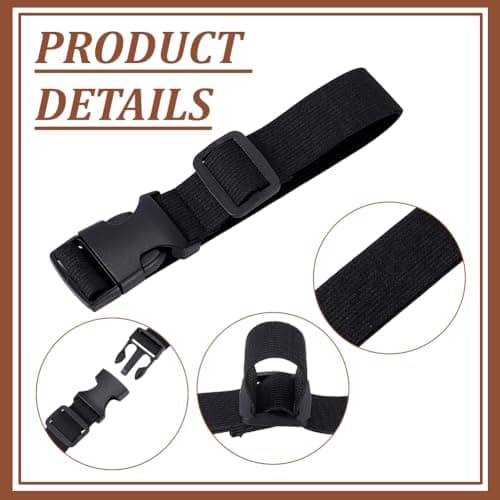 NBEADS 10 Pcs Fanny Pack Extender Strap, 44.8x2.45cm Belt Extender Adjustable Strap Nylon Extension Straps with Buckle for Belt Bag Luggage Travel Packs Outdoors Workout, Black — view 4
