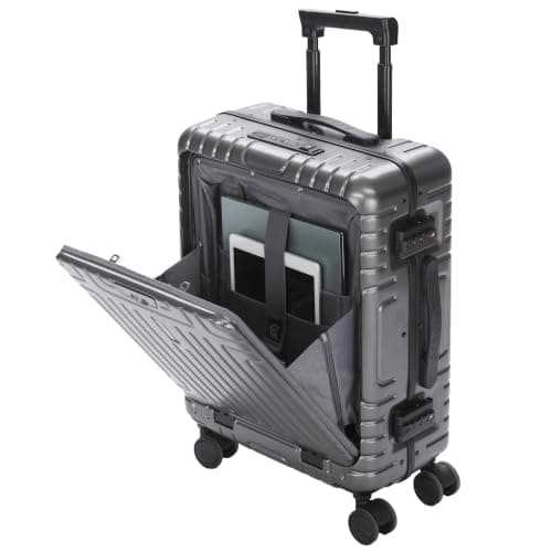 Aerolite Premium 55x40x20 No-Zip Aluminium & Polycarbonate Cabin Suitcase