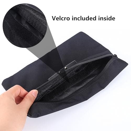 Odorless Bag, Safe, Portable, Waterproof, Zipper, Odorless, with Combination Lock, Resealable Box for Travel (9.4x 6.5 Inch, Black) — view 2