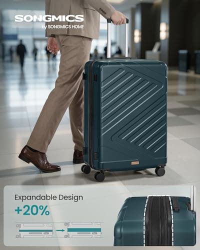 SONGMICS Hard Shell Suitcase, ABS Luggage Trolley with TSA Lock, 28 Inch — view 2