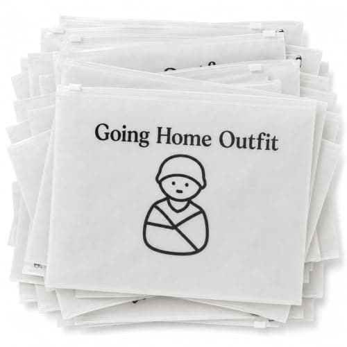 RasGo Hospital Bag Organisers for Maternity & Labour – 25 Pack Waterproof Ziplock Pouches Labelled & Blank – Mum & Newborn Baby Hospital Packing Set