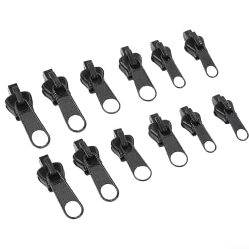 12 Pack Zipper Repair Kit with 3 Sizes Slider Replacement for Tents Jackets Bags Suitcases No Tools Required for instant Fix — view 6