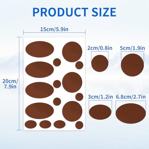 Skystuff Self-Adhesive Nylon Patches for Clothing & Tent Repair Kit – 48PCS Waterproof Ripstop Fabric Repair Tape for Down Jacket, Puffer Coat, Sleeping Bag, Backpack, Outdoor Gear Fix, Light Coffee — view 5