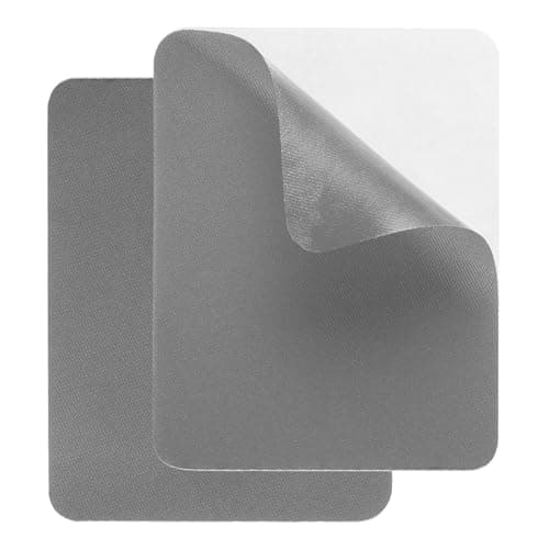 sourcing map 2 Pcs Self-Adhesive Repair Patches 9.5 x 12.5 cm Waterproof Twill Fabric Repair Patch Tape Washable Repair Patch Kit for Down Jackets Clothes Tents Umbrellas Bags, Grey