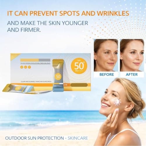 50 Pack Mini Sunscreen Travel Size,Sunscreen SPF 50 Sun Cream,Lightweight — view 3