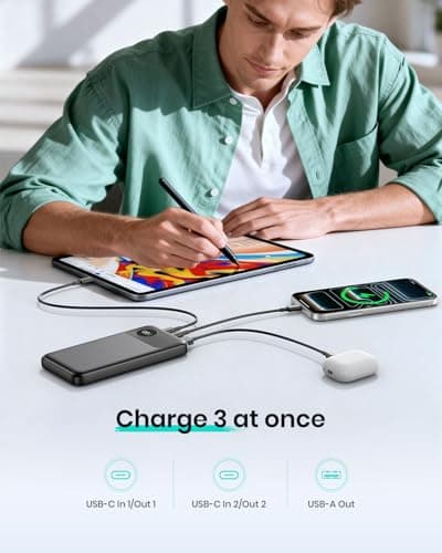 A ADDTOP Portable Charger Power Bank - 20000mAh 22.5W Fast Charging Battery Pack USB A & USB-C In/Output - PD3.0 QC4.0 Phone Charger with LED Display for Smartphone Tablet — view 4