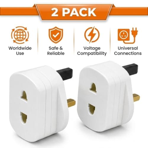2x Toothbrush Adaptor Plug Electric Shaver Shaving adaptor 2 Pin Plug To 3 Pin Plug Shaver Adapter Plug Uk Power Adapter Shaver Plug 2 Pin Adapter Plug Uk For Shaving Razor (pack of 2) — view 2