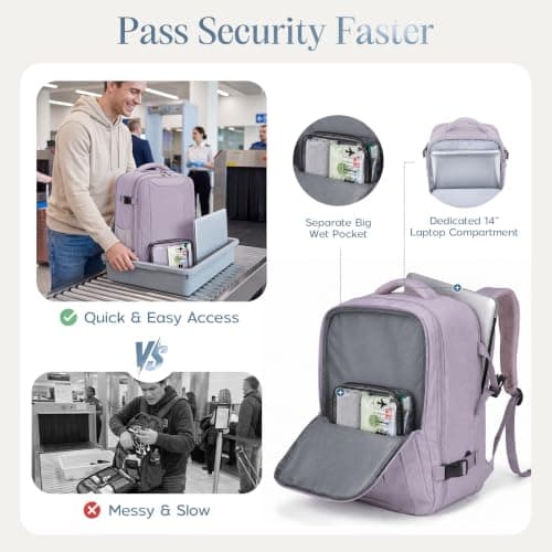 Xkdoai for Ryanair Cabin Bags 40x30x20,Backpack with TSA Approved Clear Bag — view 4