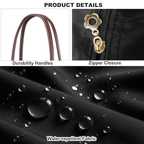 ZhengYue Nylon Tote Bags for Women with Zip Large Foldable Womens Handbags — view 6