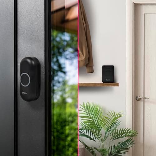 Byron Wireless Portable Doorbell Set – 150 m Range – 16 Melodies – DBY-22351BS — view 2