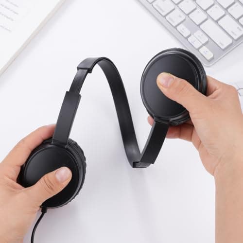 XOSDA Bulk Headphones for Classroom 20 Pack for Kids Students K-12, Wholesale School Durable Wired Earphones for Teachers Teens Chromebook Computer Laptop(LS30,Black) — view 4