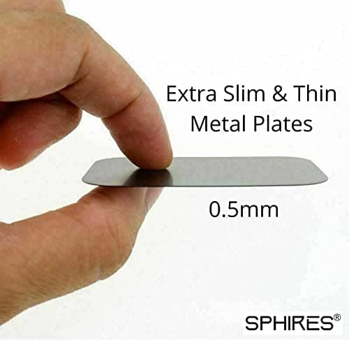 sphires 6 Pack Metal Plate for Magnetic Phone Car Mount 3 X Round and 3 X Rectangular Metal Plate for Car Magnetic Phone Holder… — view 2