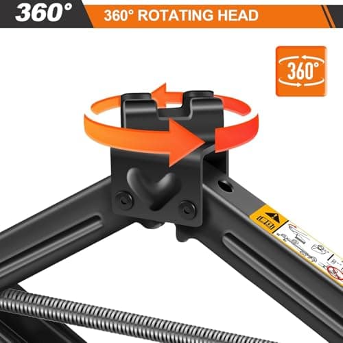 Car Scissor Jack Kit, 2Ton(4,409 lbs) Universal Portable Heavy Duty Car Jack Kit with Extendable Lug Wrench, Labor-Saving Ratchet Wrench, Tire Jack Tool Kits Emergency Kits for Auto Cars SUV Sedans — view 5