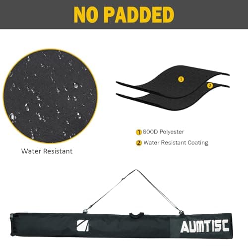 AUMTISC Ski Bag and Boot Bag Combo for 1 Pair of Ski and Boots,Adjustable Length Ski Bag — view 2