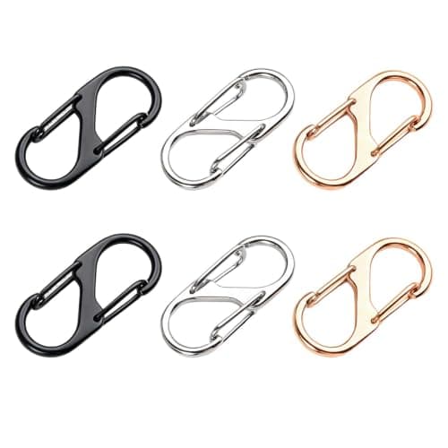 6 Pack Zipper Locks with Carabiner Clip, Anti Theft Zipper Clips