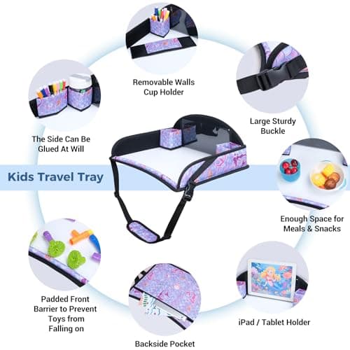 INFANZIA Kids Travel Tray for Car Seat, Road Trip Activities for kids — view 2