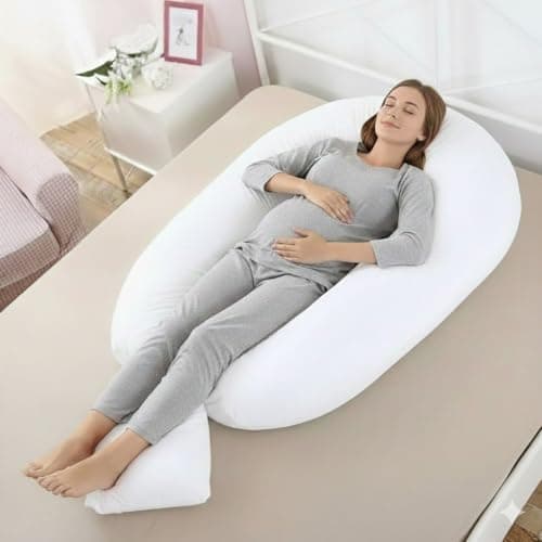 GB TEXTILE 9ft Comfort U Pillow - Full Total Body Pregnancy Maternity Support