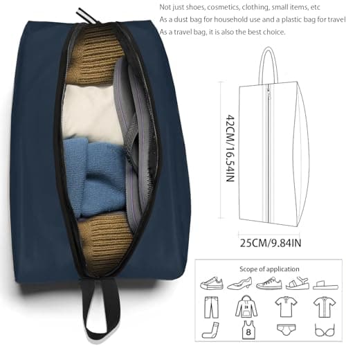 Shoe Bag for Travel, Oxford Fabric Shoe Pouch Odor-Absorbing Waterproof Multi-Purpose Shoe Storage for Golf, Dance, Gym, Travel Organizer or Dust Cover — view 3