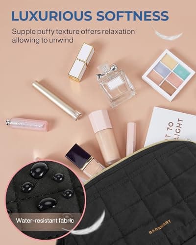 BAGSMART Small Travel Makeup Bag for Women, Wide Opening Cosmetics Bag — view 2