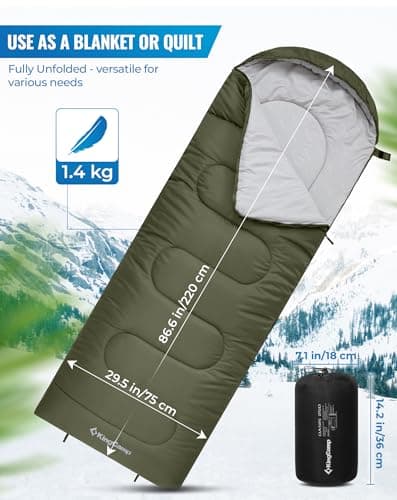 KingCamp Sleeping Bag 3-4 Season Single Olive L — view 2
