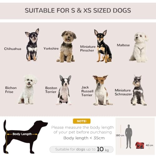 PawHut Foldable Pet Carrier, Cat Carrier for Small Dogs 60 x 42 x 42cm Red — view 5