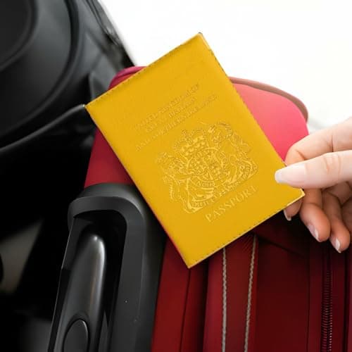 BMLIMITED BML Passport Holder & Travel Wallet Premium Organiser for Passport, Cards, Boarding Passes Stylish Passport Protector Cover Ideal Travelers (Yellow) — view 5