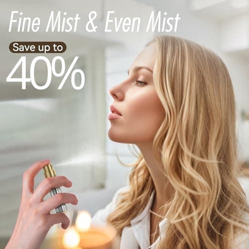 Perfume Atomiser, 5ml Perfume Travel Bottle, Refillable Perfume Bottle Mini Atomiser Spray Perfume Dispenser Refill Bottle fits Purse Handbag Pocket Luggage for Women and Men (Silver) — view 5