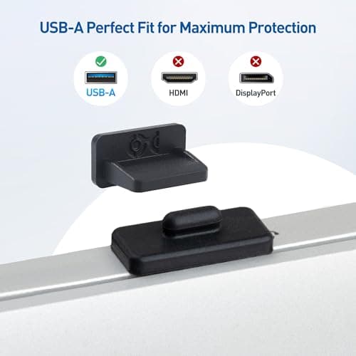 Cable Matters 20-Pack USB Port Covers, USB Dust Plug, Black — view 3