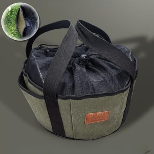 Posheliox Dutch Oven Storage Bag Heavy Duty Canvas Carry Case — view 6