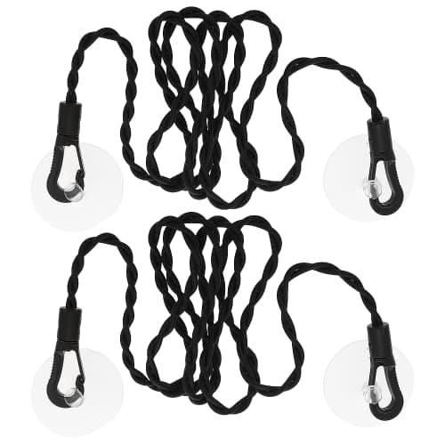 Travel Washing Line 2 Pcs, Camping Clothes Line Windproof Suction Hooks