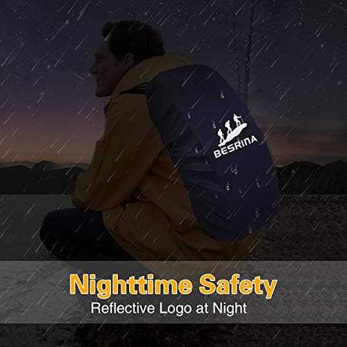 Besrina 15-90L Waterproof Backpack Rain Cover with Reflective Safety Strip — view 5