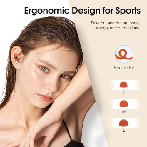 Wireless Earbuds with Earhooks HiFi Stereo, IP7 Waterproof Sports Earphones — view 6