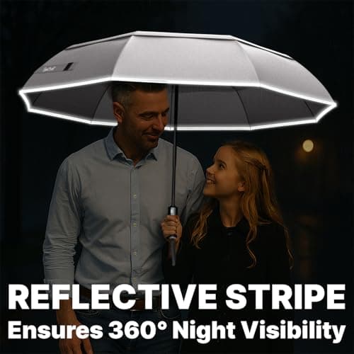 Royal Walk Folding Travel Compact Umbrella Windproof Strong for Men & Women — view 6