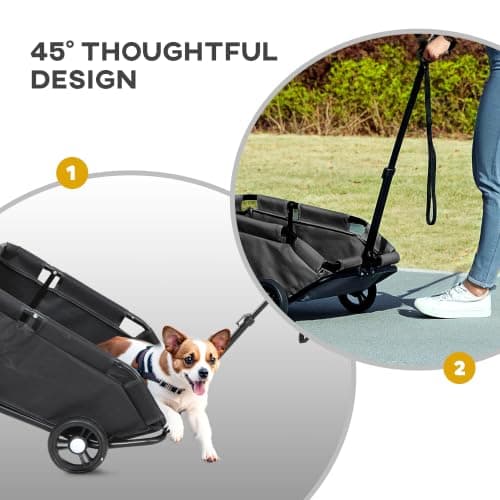 PawHut Mini Dog Stroller Foldable for Small Dogs and Cats with 4 Wheels — view 6