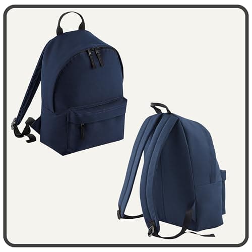 HotScamp Personalised School Backpack with Custom Colour Initial and Name Rucksack, Customised Bag For Back to School Primary High Preschool Nursery College Work Bag Travel Gym Back Pack - Navy Large — view 6