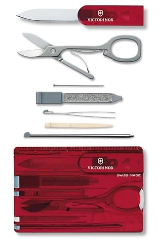 Victorinox Swiss Card Classic Multitool, 10 Functions, Scissors, Red — view 2