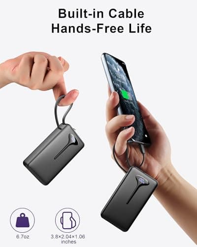 Power Bank Fast Charging, 22.5W Portable Charger 10000mAh, Small Battery Pack USB C Input & Output, Lightweight Mobile Phone Portable Power Banks for iPhone, Samsung, Tablets etc. — view 3