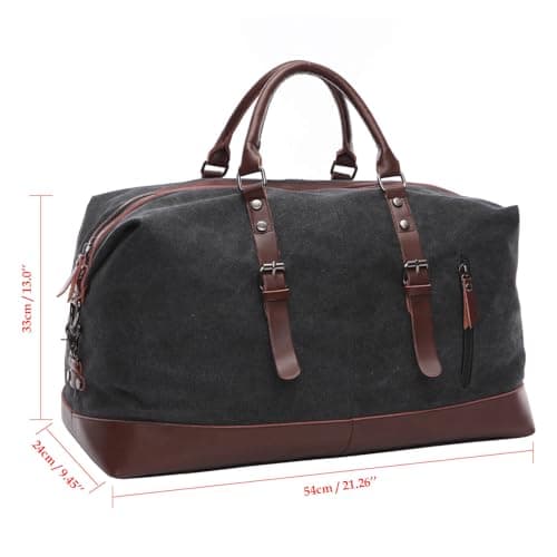 Canvas Duffle Bag 40-50L Large Capacity Travel Bag, Gym Duffle Bag Multi-Functional Shoulder, Hand, and Crossbody Carry Weekend Bag for Men and Women — view 6