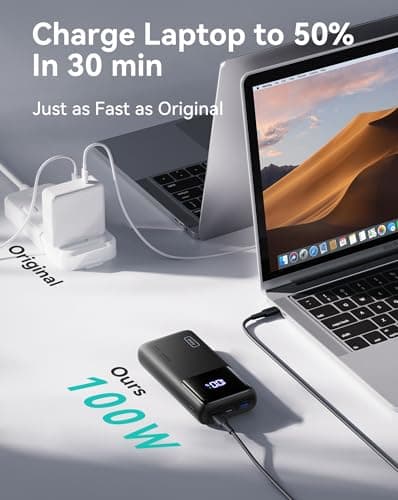 INIU 100W Power Bank for Laptop & Phone, Portable Charger with PD QC Fast Charging (USB-C In/Out) - High Capacity Electronics Battery Pack for iPad, Samsung, Travel, Camping, Hiking — view 3