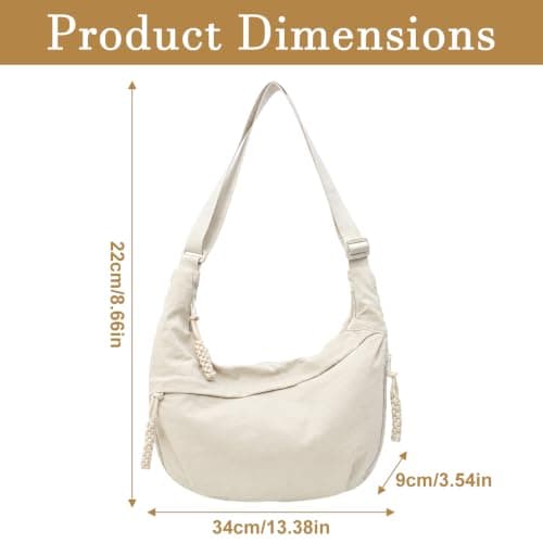Womens Crossbody Bag Cream Off White for Work Travel Wedding Party Everyday — view 3