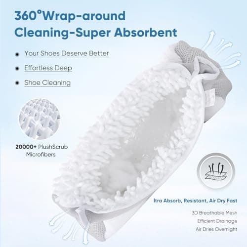Aship 2Pack Shoe Laundry Wash Bag Reusable for Washing Machine White — view 2