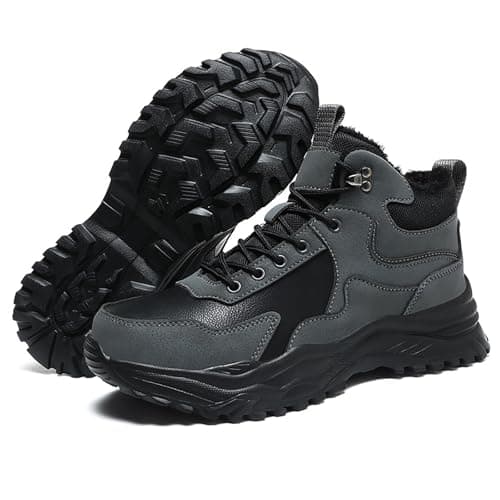Mens Winter Boots Outdoor Walking Shoes Lace Up Casual Hiking Boots — view 6
