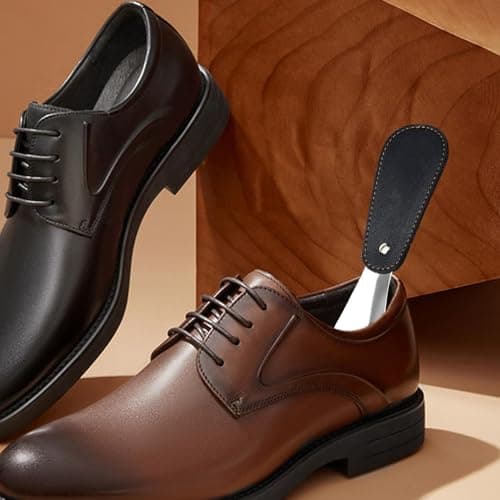 Small Shoe Horn, Shoehorn | Pocket Shoe Horn with PU Leather Cover - Shoe Helper Tool for Travel E, Boots Shoe Spoons for Men, Women and Children, The Design of the Shoe Horn Based on — view 2