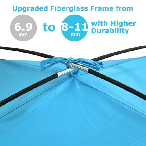 COMMOUDS Beach Tent for 3-4 Person, UPF 50+ Beach Shelter, Lightweight & Easy Set Up and Carry Family Sun Shade Tent Event Shelter for Camping, Fishing, Picnic, Outdoor — view 4