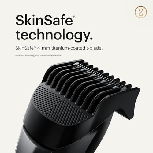 MANSCAPED® The Beard Hedger® Premium Men's Beard Trimmer, 20 Length Adjustable Blade Wheel, Stainless Steel T-Blade for Precision Facial Hair Trimming, Cordless Waterproof Wet/Dry Clipper — view 4