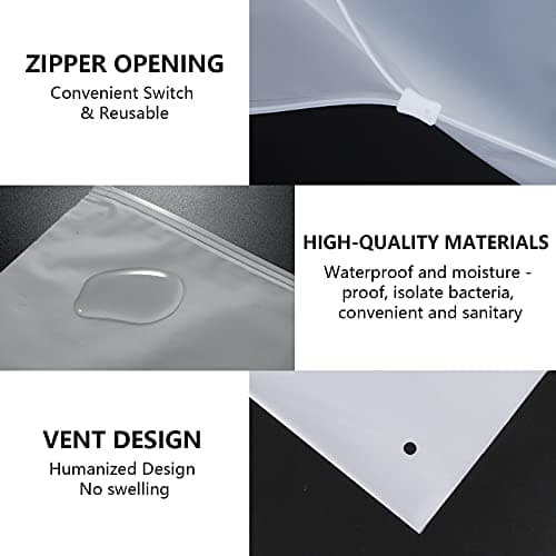 Annhao 30pcs Travel Storage Bags, Reusable Saving Space Plastic Ziplock Seal Clothes Bags Frosted Waterproof Multifunctional Luggage Organiser Pouch for Clothes, Underwear, Shoes, Cosmetics (5 Size) — view 3