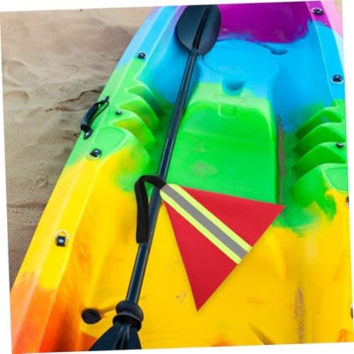 Toyvian Reflective Safety Travel Flag for Kayak and Canoe with High Visibility Oxford Cloth Material and Sturdy Webbing, for Outdoor Adventures and Water Sports Equipment — view 6