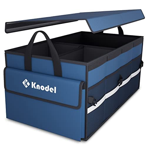 K KNODEL Car Boot Storage Organiser with Cover for SUV (Medium, Blue)